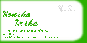 monika kriha business card