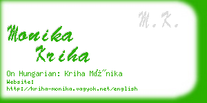 monika kriha business card